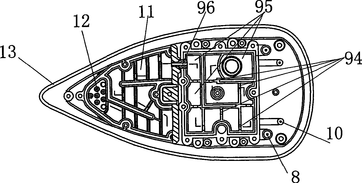 Secondary vaporizing integral electric steam iron