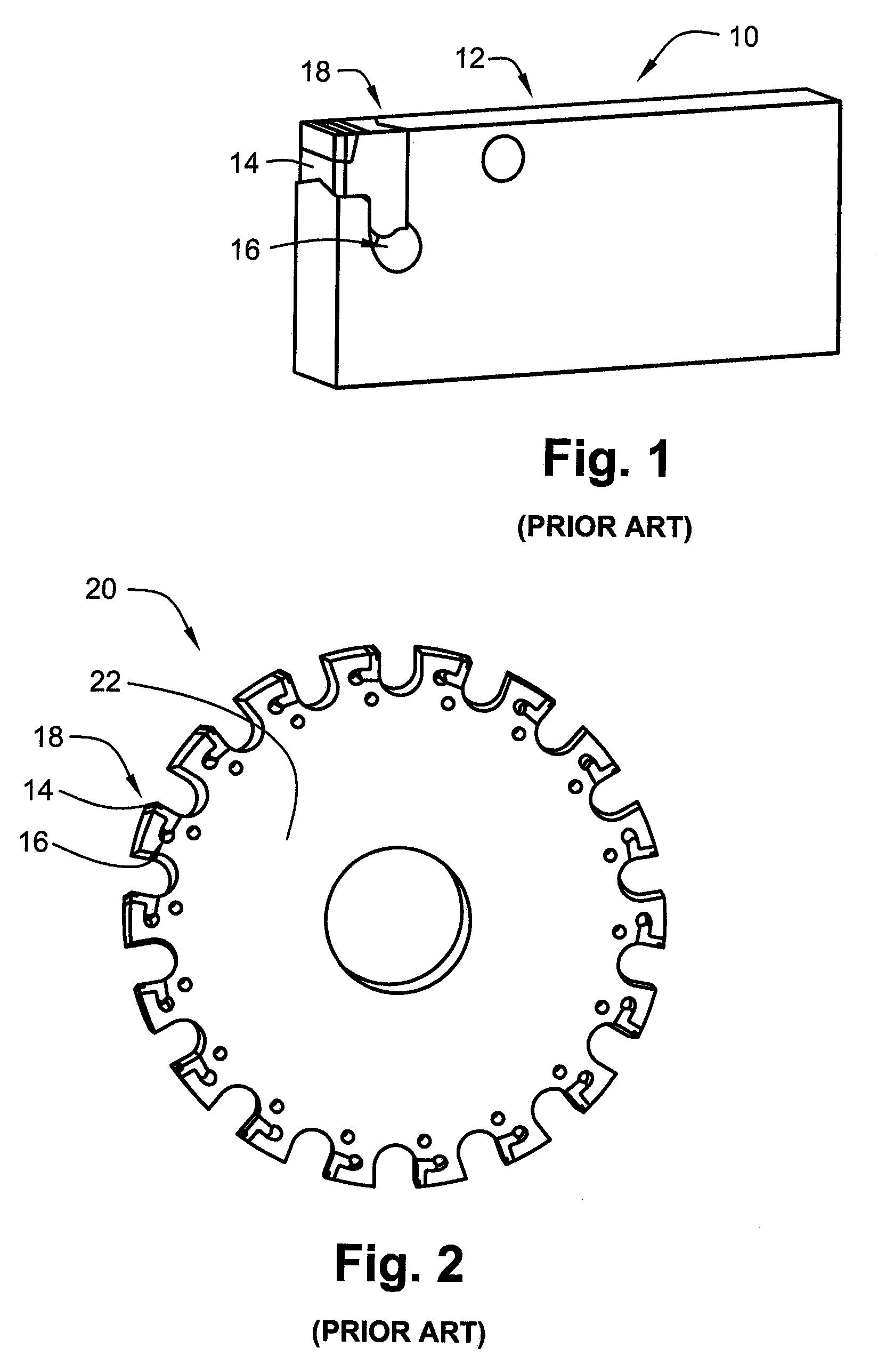 Cutting tool having cutting insert secured by non-penetrating abutment of a threaded fastener