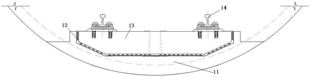 Construction method for precast type vibration damping track board