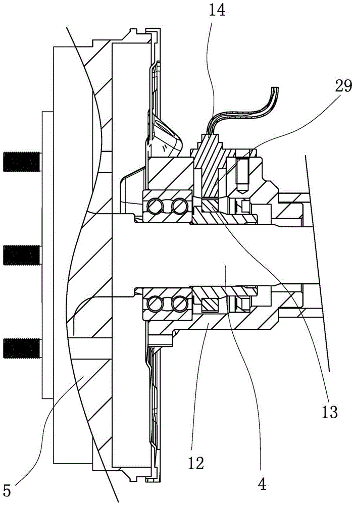 Electric automobile rear axle assembly with an ABS automatic shifting function