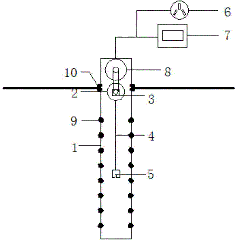 Vacuum preloading underground water level measurement device and method