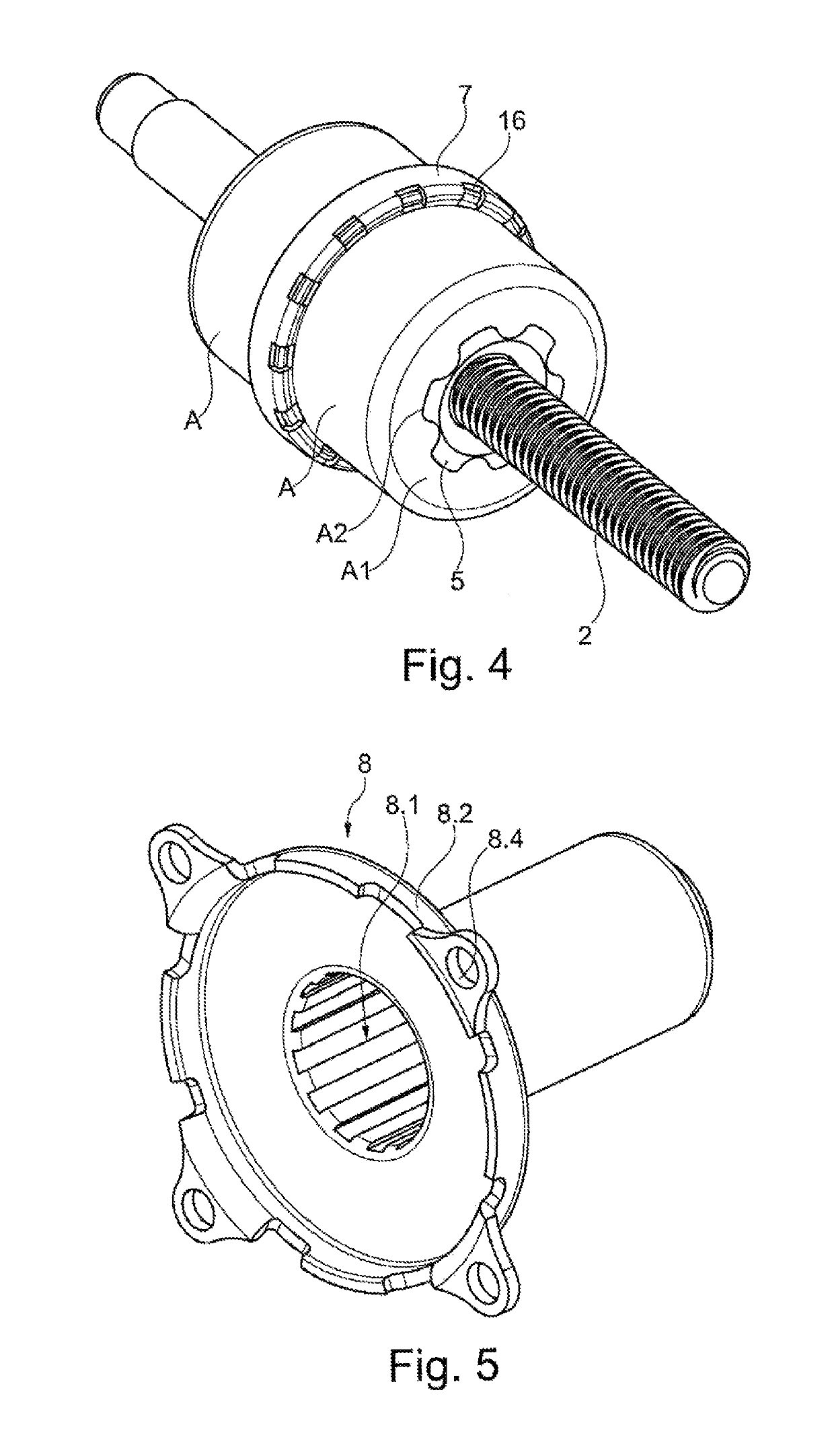 Actuator with planetary screw drive (PSD)