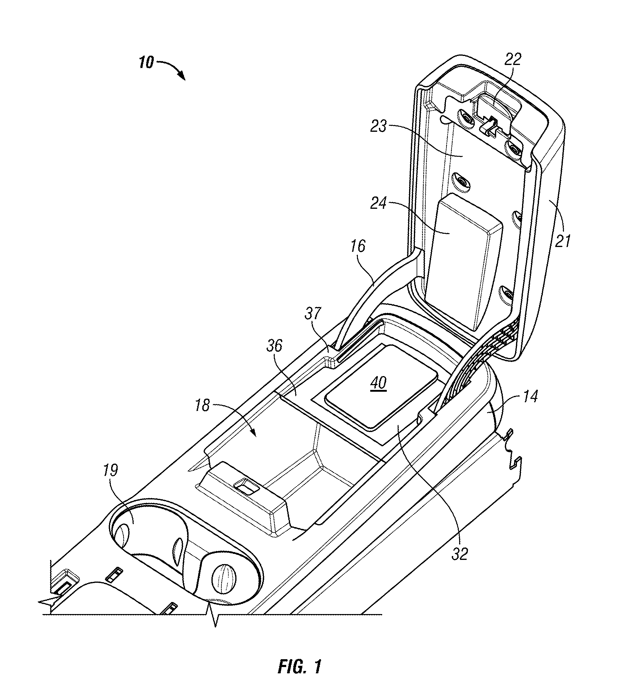 Wireless battery charging apparatus mounted in a vehcle designed to reduce electromagnetic interference