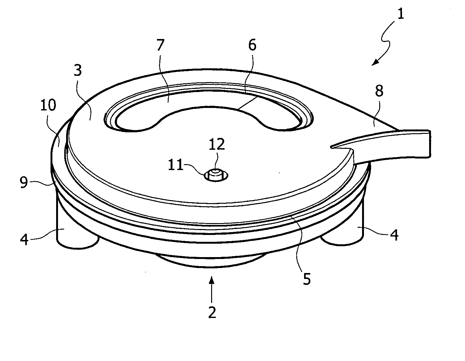 Device for sealing foodstuff containers and foodstuff container provided with such a device