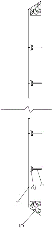 Subsurface drainage ditch bottom hardening structure