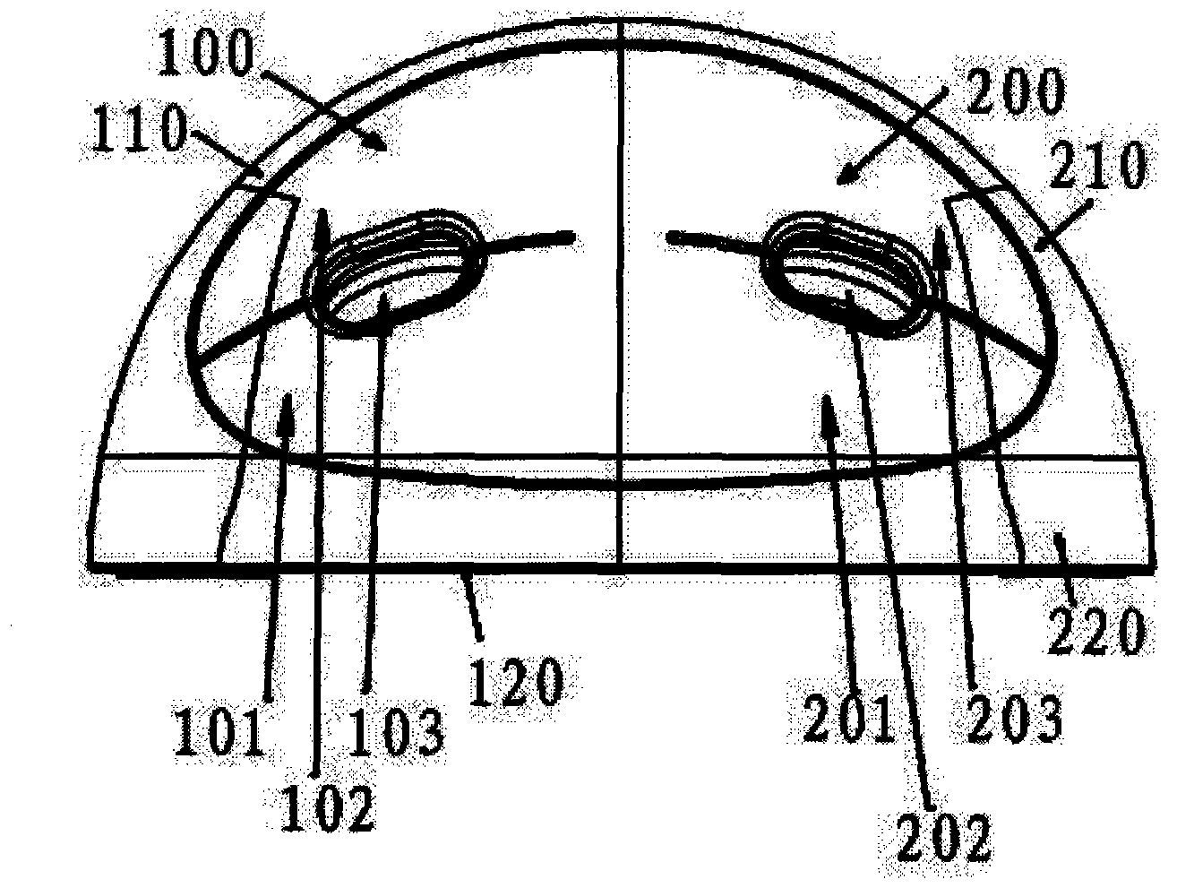 Human engineering vertical mouse capable of being mutually used by left hand and right hand