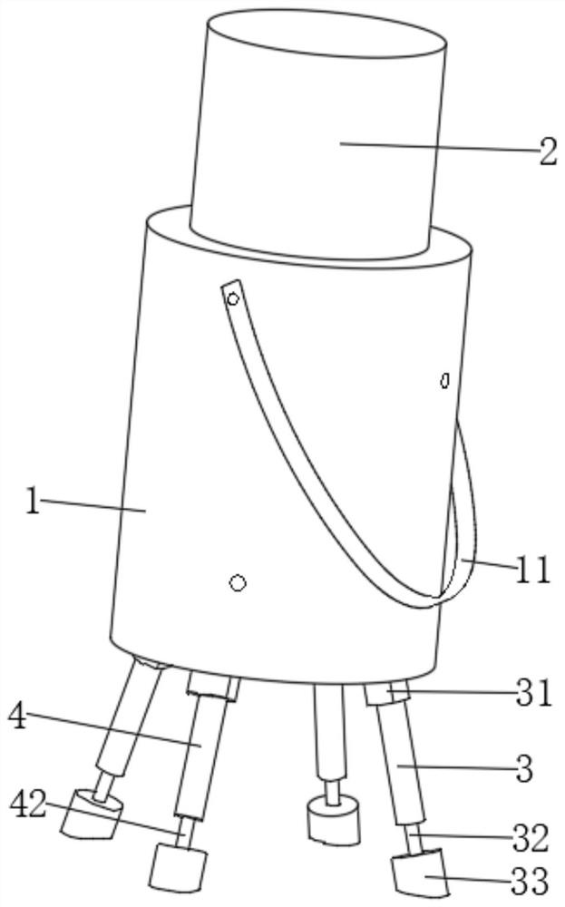 Combined surveying and mapping device capable of being positioned and adjusted