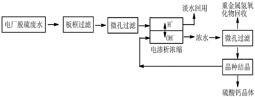 Power plant flue gas desulfurization wastewater treatment process