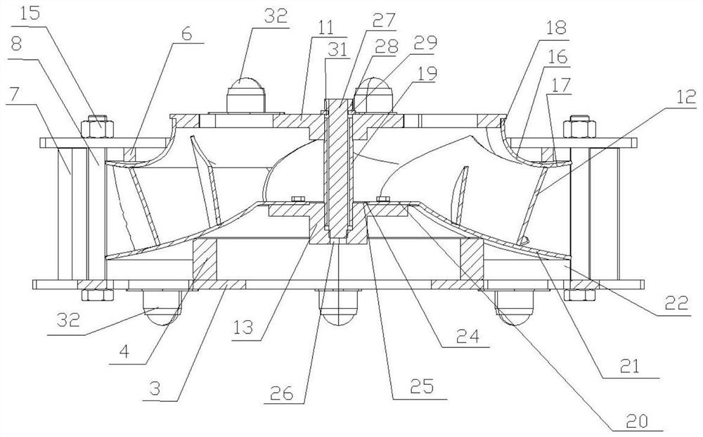 Welding tool for retroverted impeller of fan