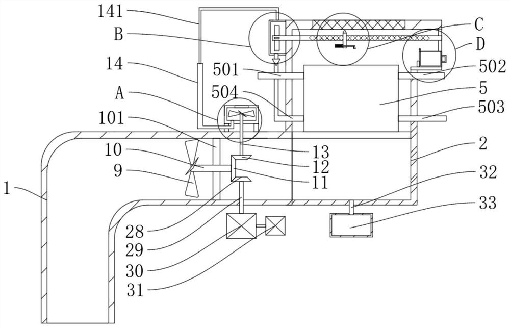 Mine air return port supercharging device and using method thereof