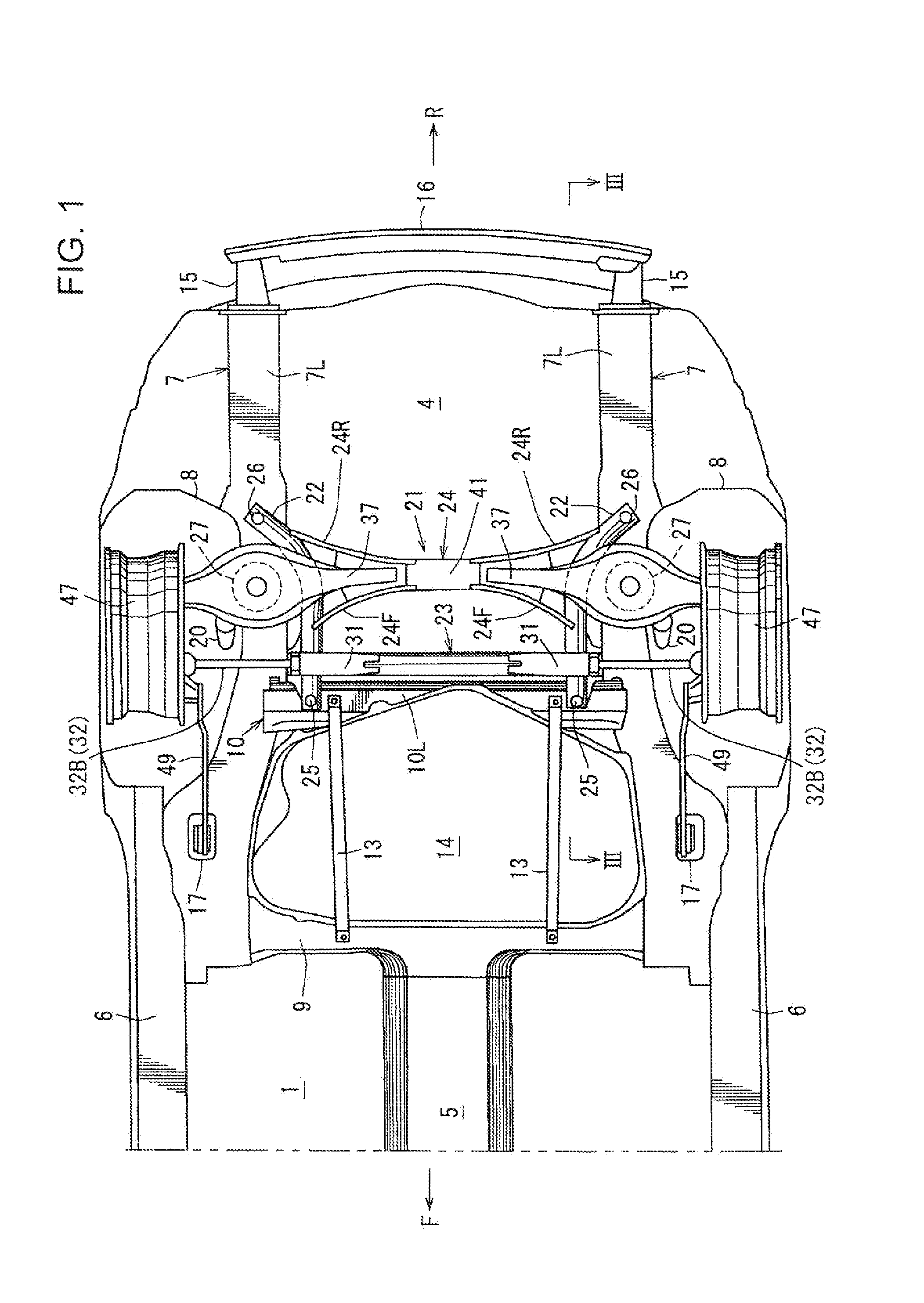 Automotive rear vehicle body structure