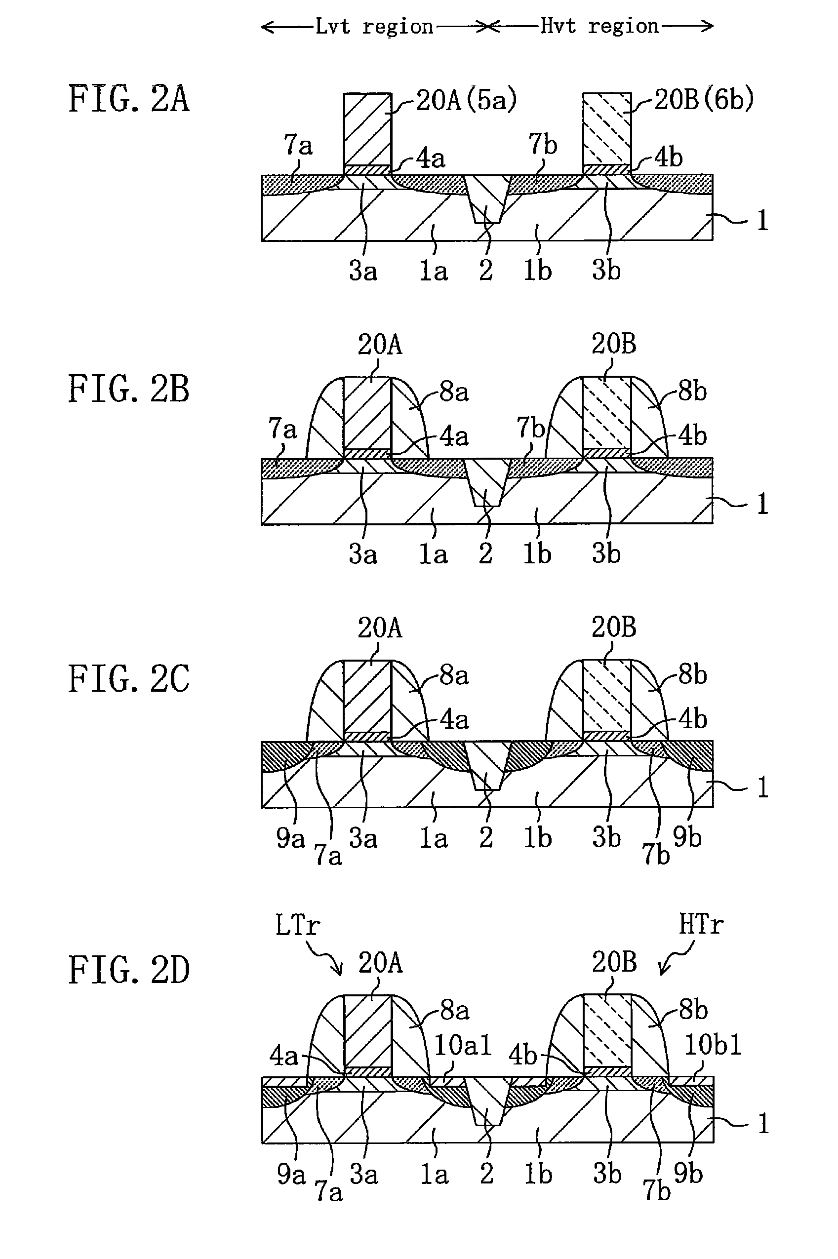 Semiconductor device including MISFETs having different threshold voltages