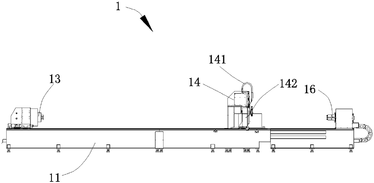 Profile laser cutting machine and using method thereof