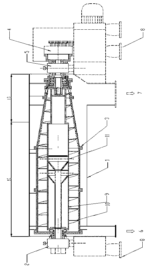 Horizontal centrifugal equipment for separating pectins