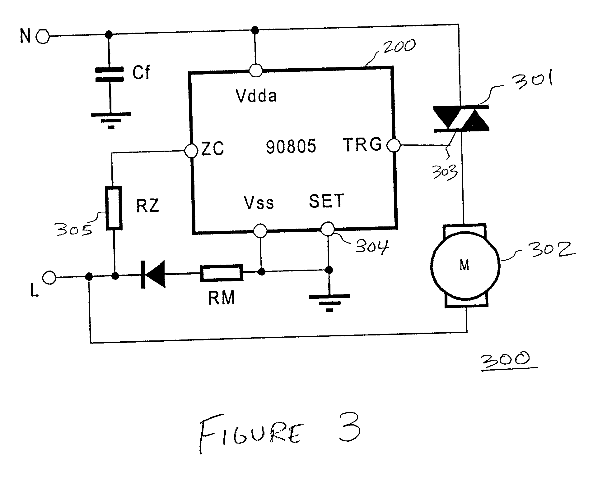 Triac controller having soft start speed regulation