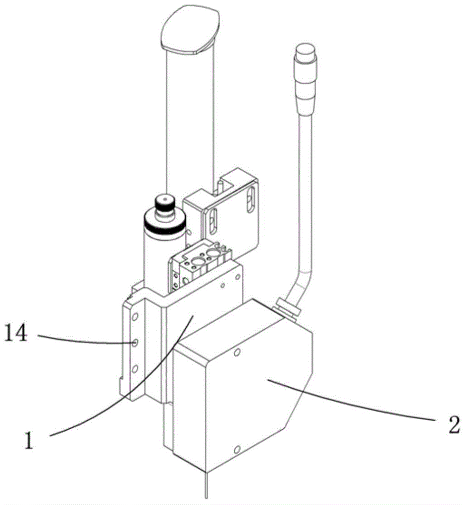 Dispensing laser mechanism