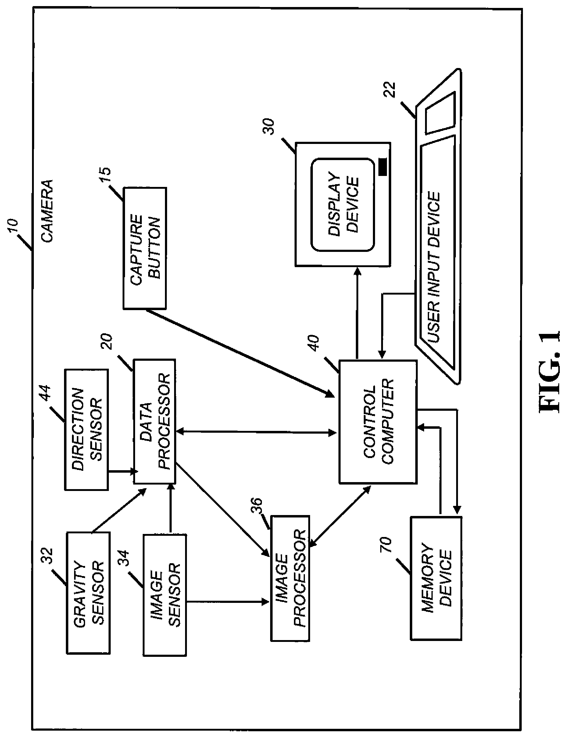 Image processing based on direction of gravity