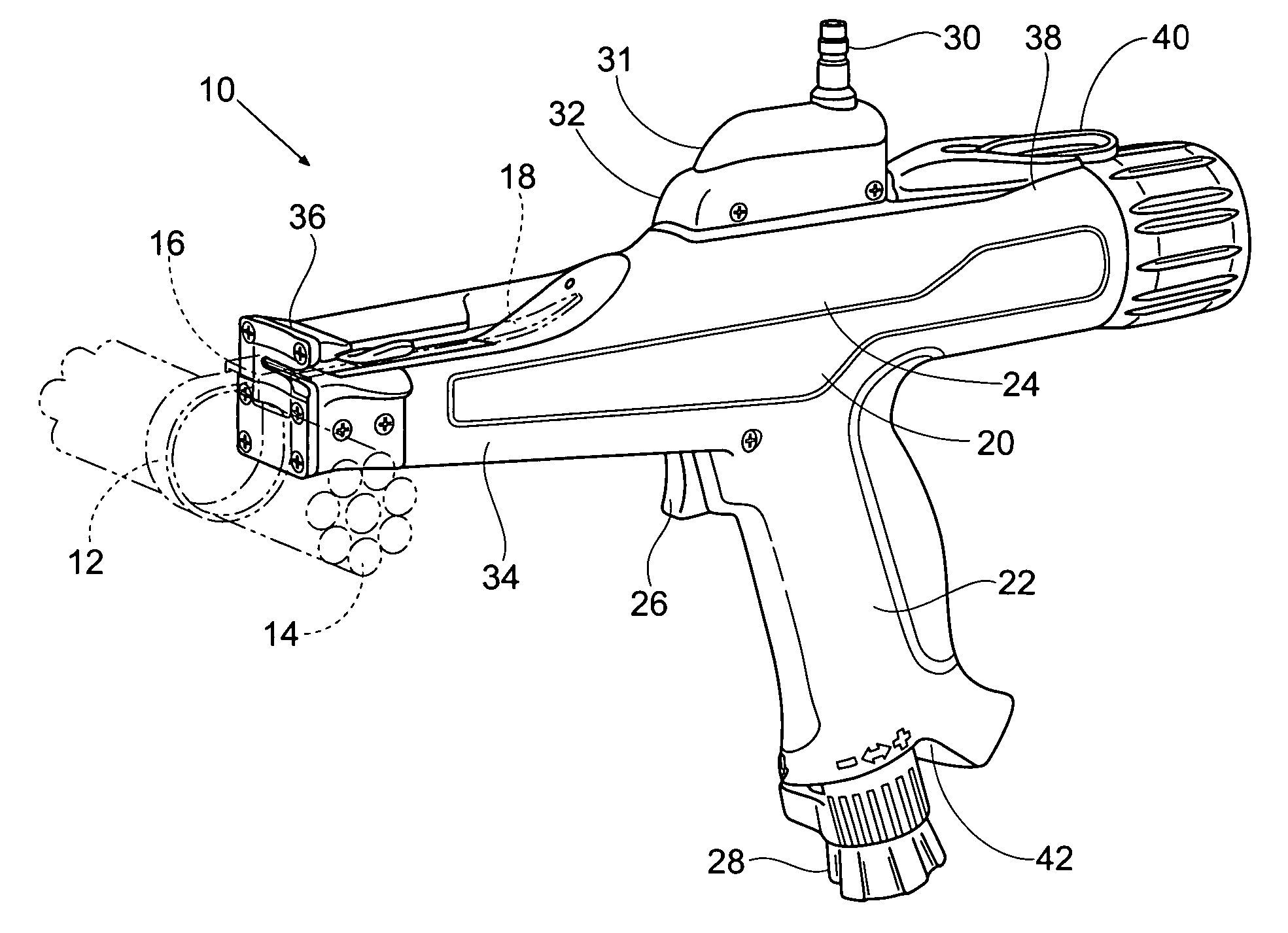 Pneumatic cable tie installation tool