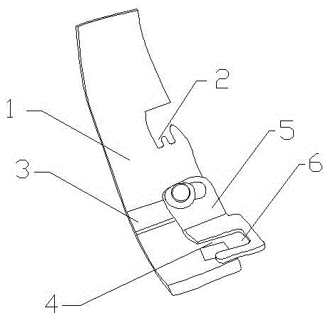 Bind-off-machine presser foot for feeding shoulder strap