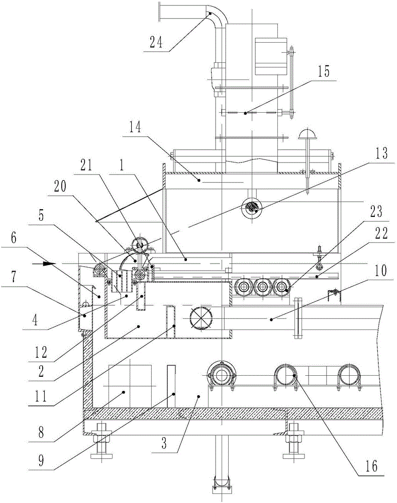 Water-bath quenching unit for steel wires