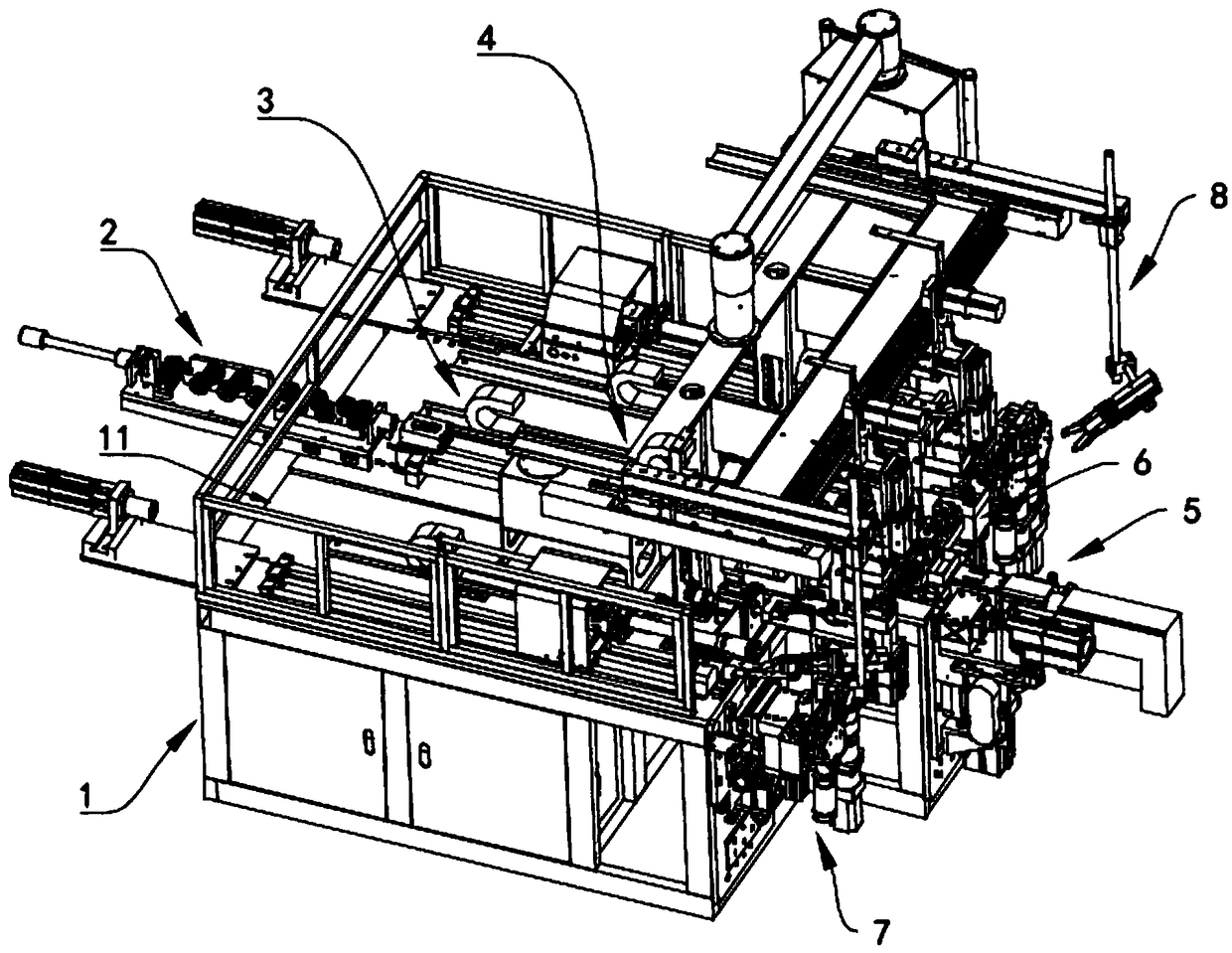 Front-back multistation pipe end integrated combined pipe bending machine