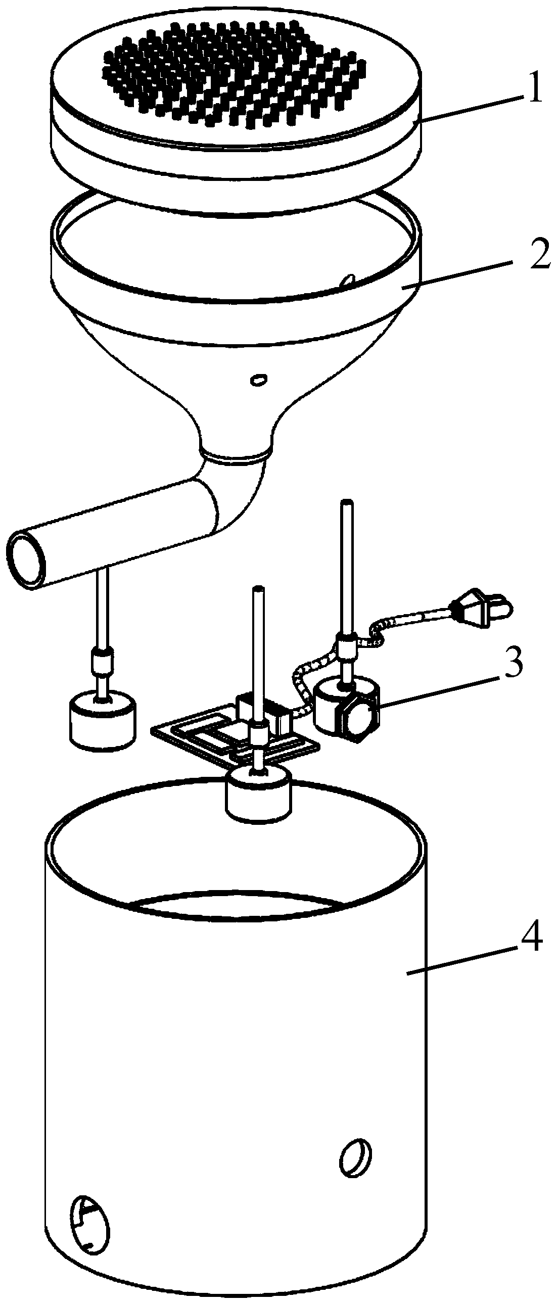 Grain Ear Adsorption and Fixing Device Adopting Magnetic Sealing Method and Application Method