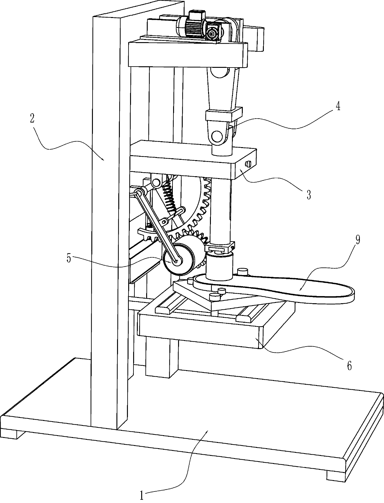 Continuous label printing machine operated on surface of insole