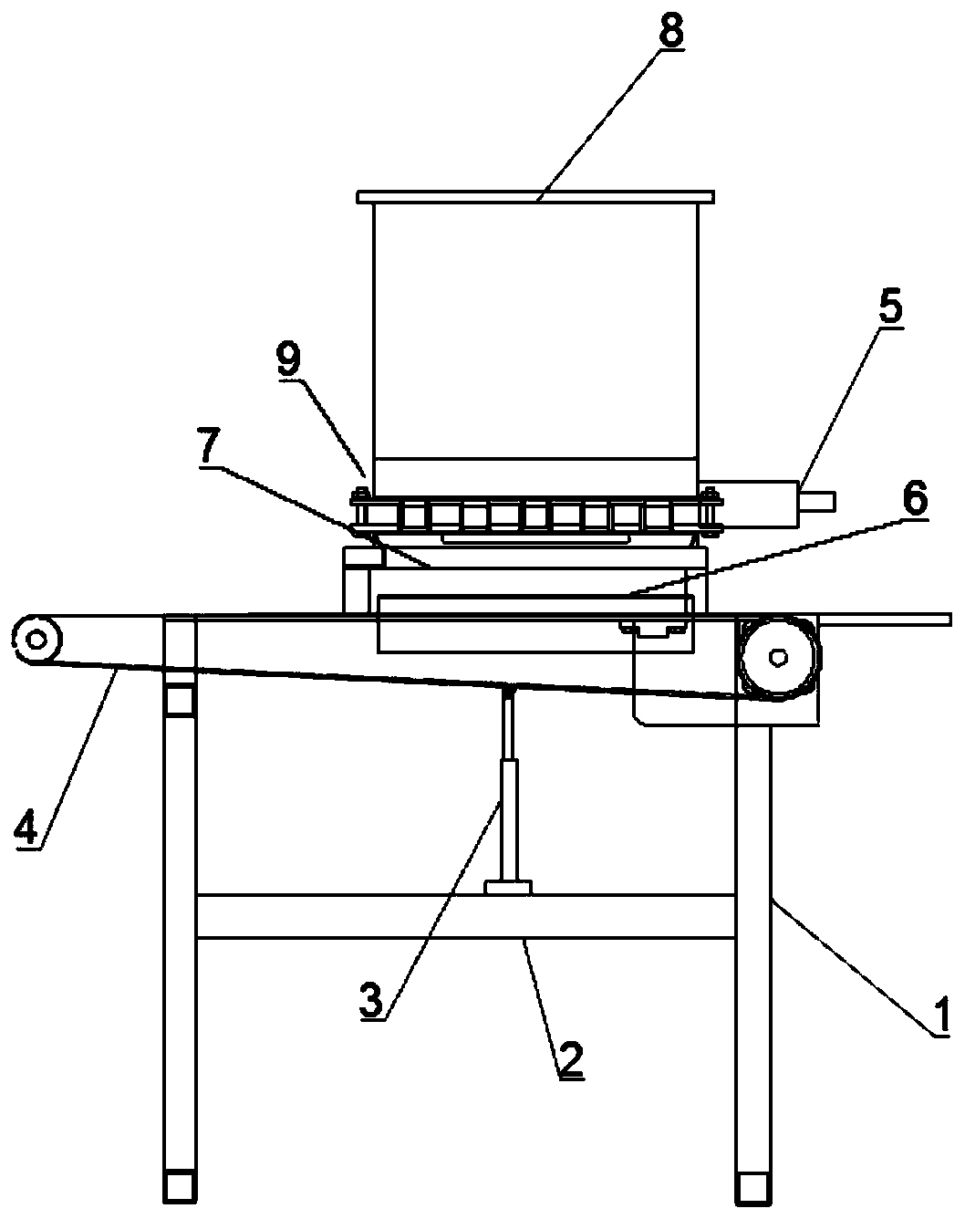 Quick feeding device with adjustable quantity