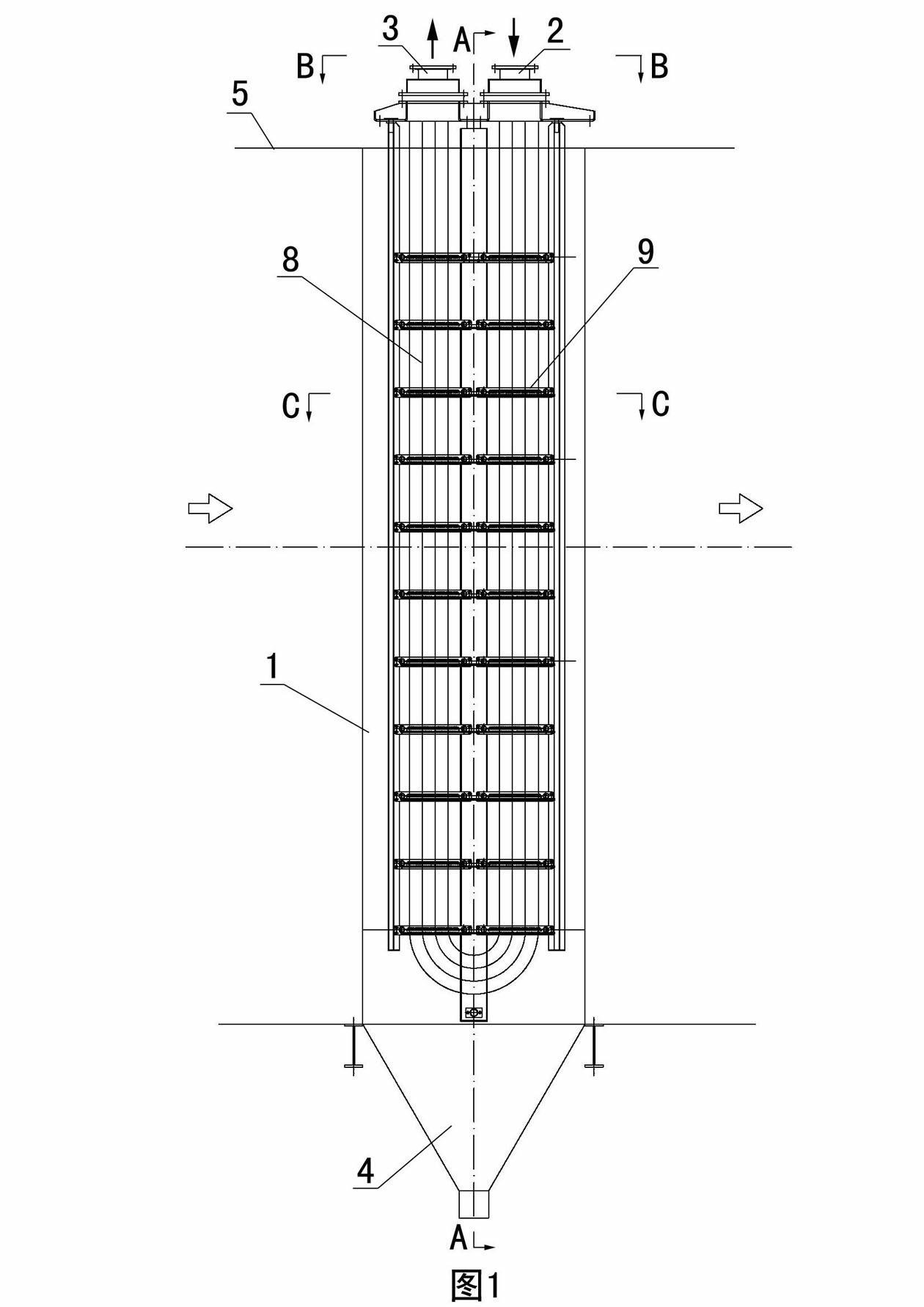 Module type flue gas heat exchanger with fluorine plastic pipes