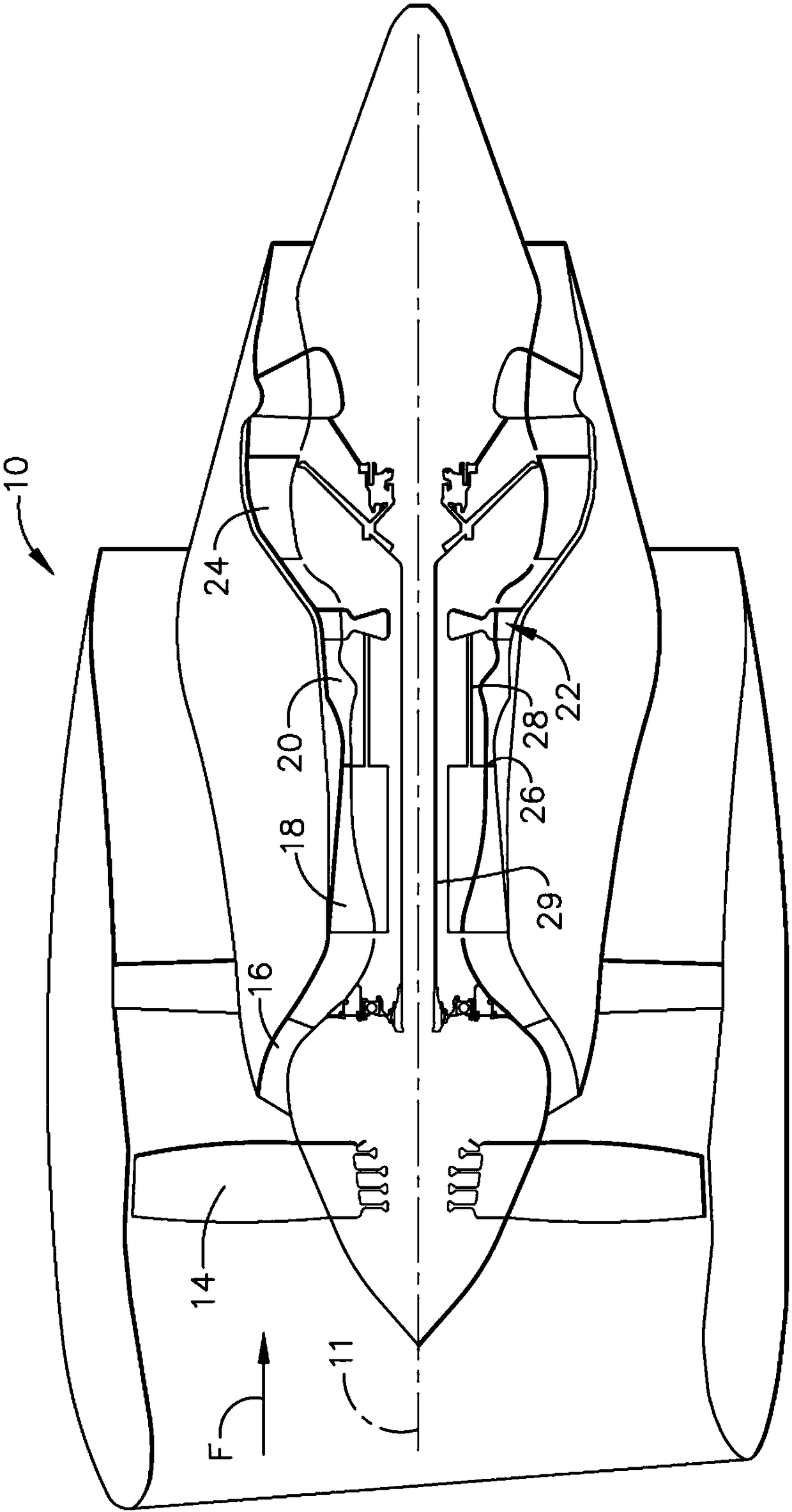 Compressor apparatus with bleed slot including turning vanes