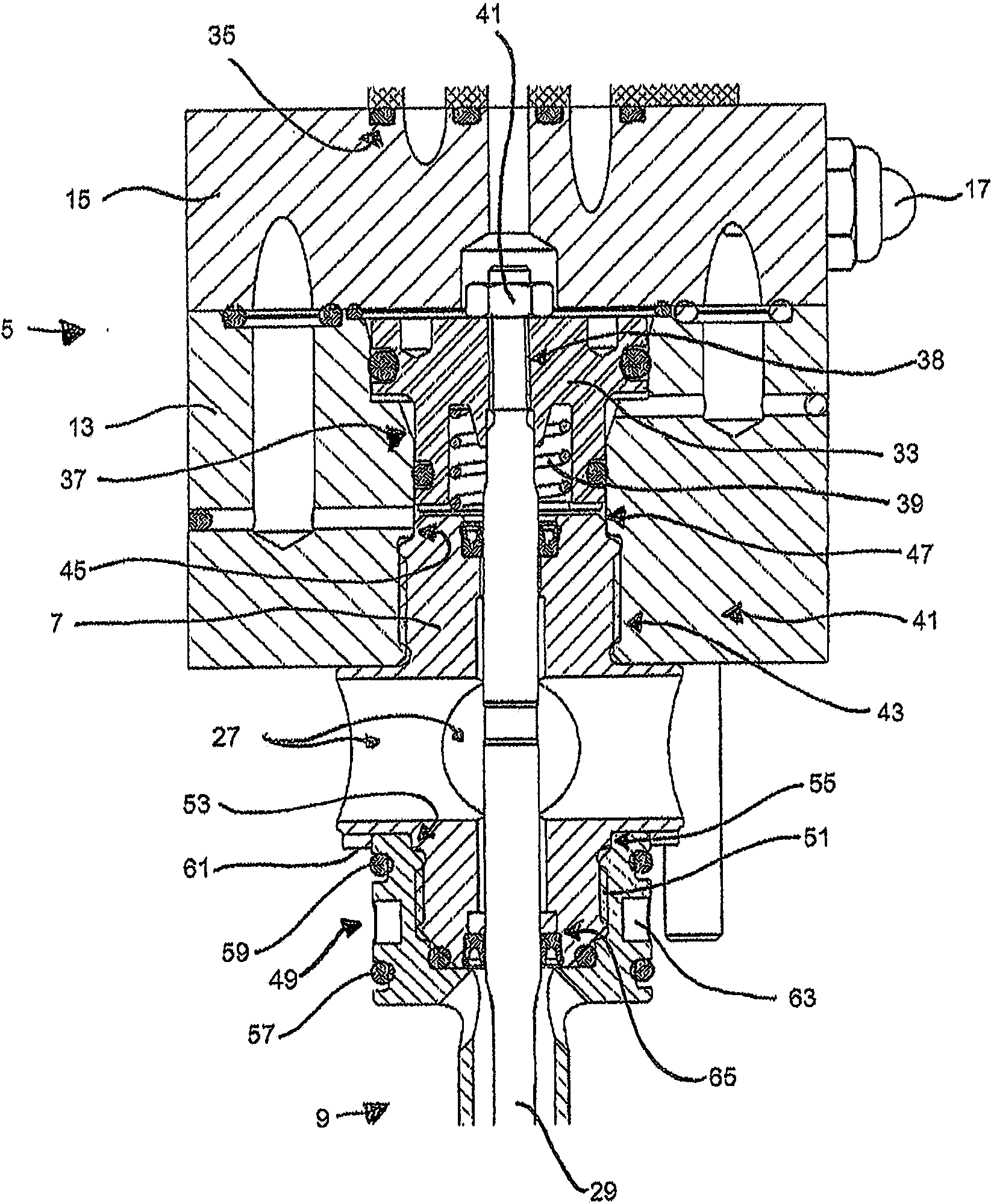 Dispensing module, applicator head and nozzle holder for dispensing a fluid, in particular hot-melt adhesive