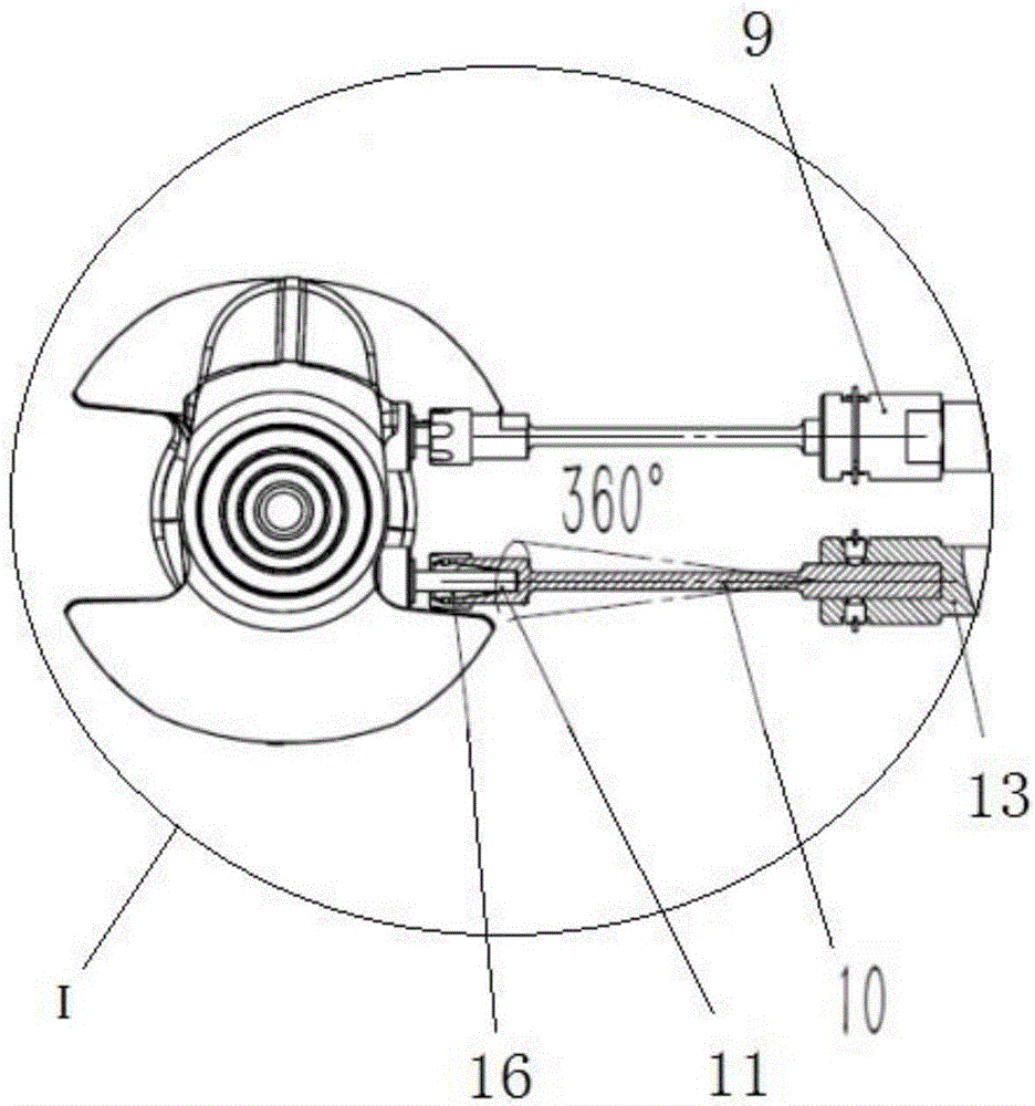 Double-step floating burr removing device of crankshafts and machining method