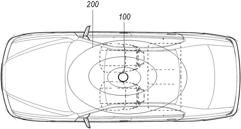 Warning device and method for detecting persons left in vehicle