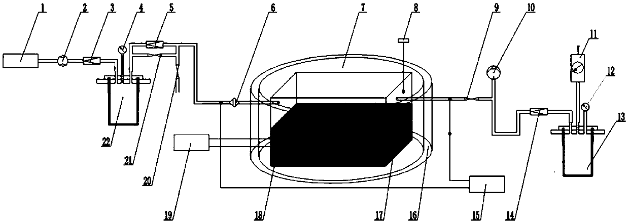 Uranium tailings radon precipitation test device under electric field effect