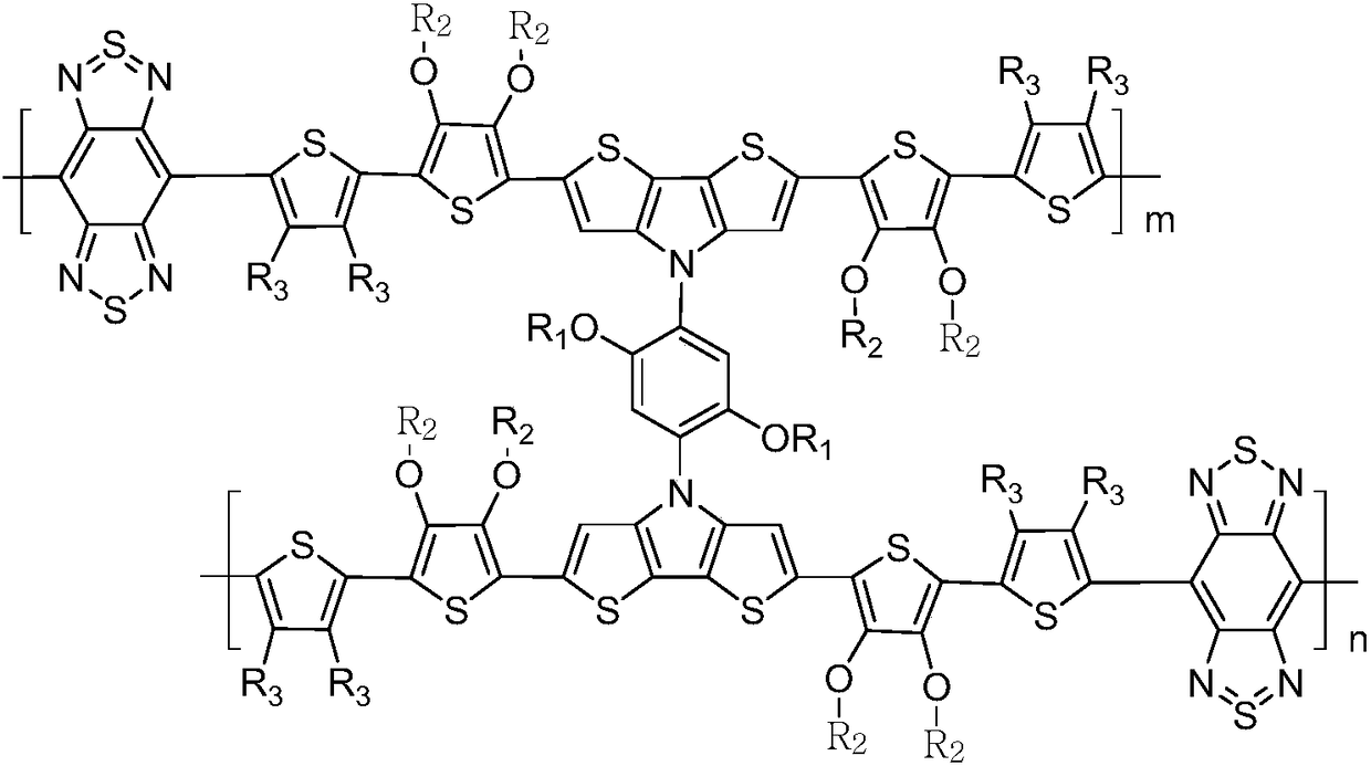 A kind of d-a type copolymer donor material for photoactive layer of polymer solar cell device