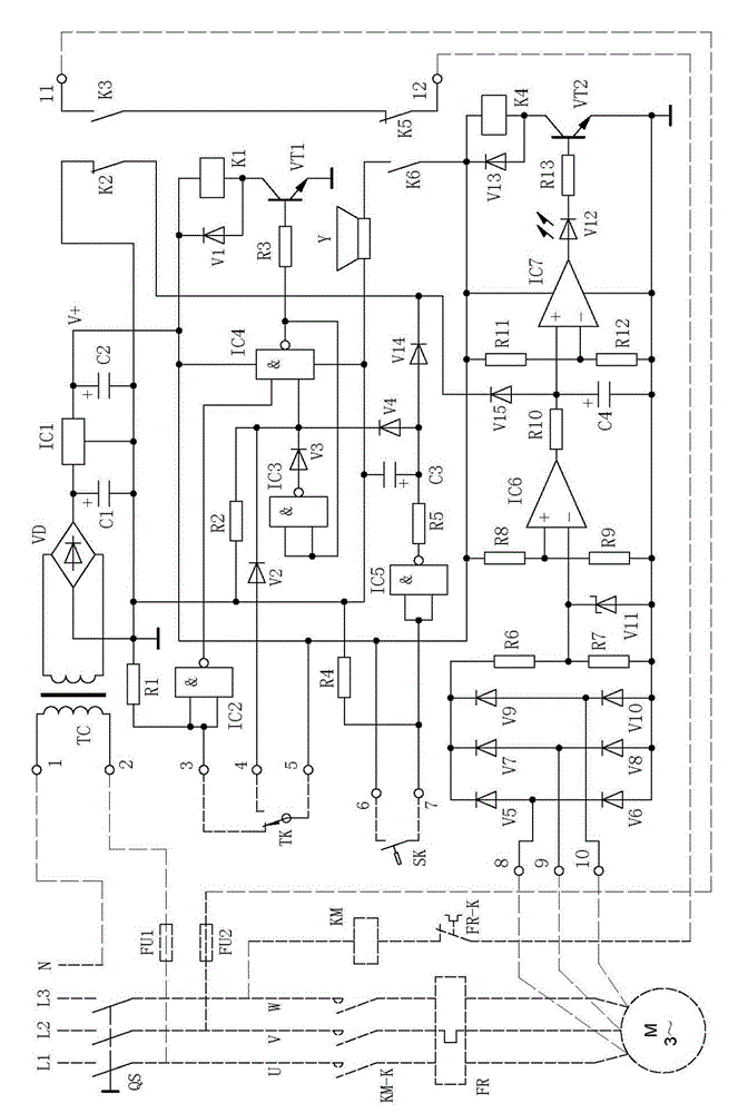 Intelligent control circuit of agricultural greenhouse geothermal heating system