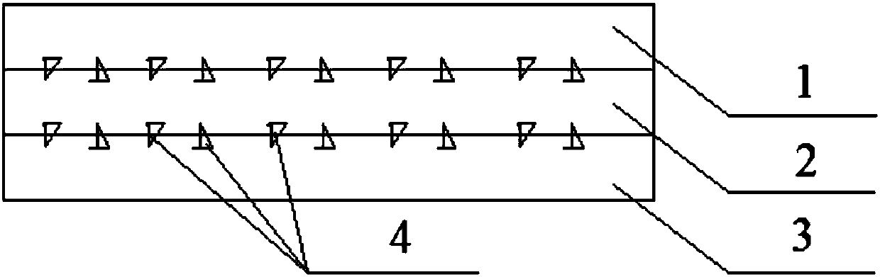 Serrated interface constrained damping ballast bed for subway vibration and noise reduction and preparation method thereof