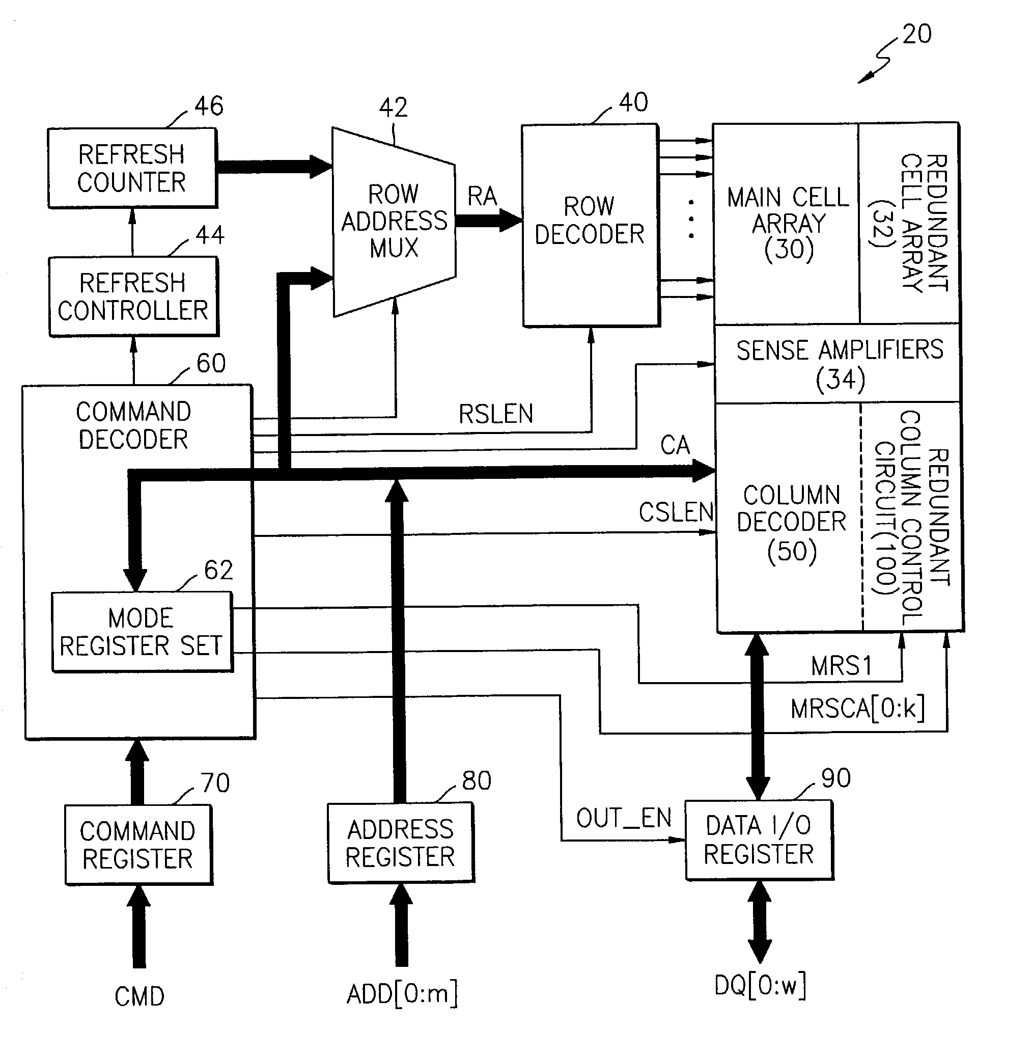 Semiconductor memory device post-repair circuit and method