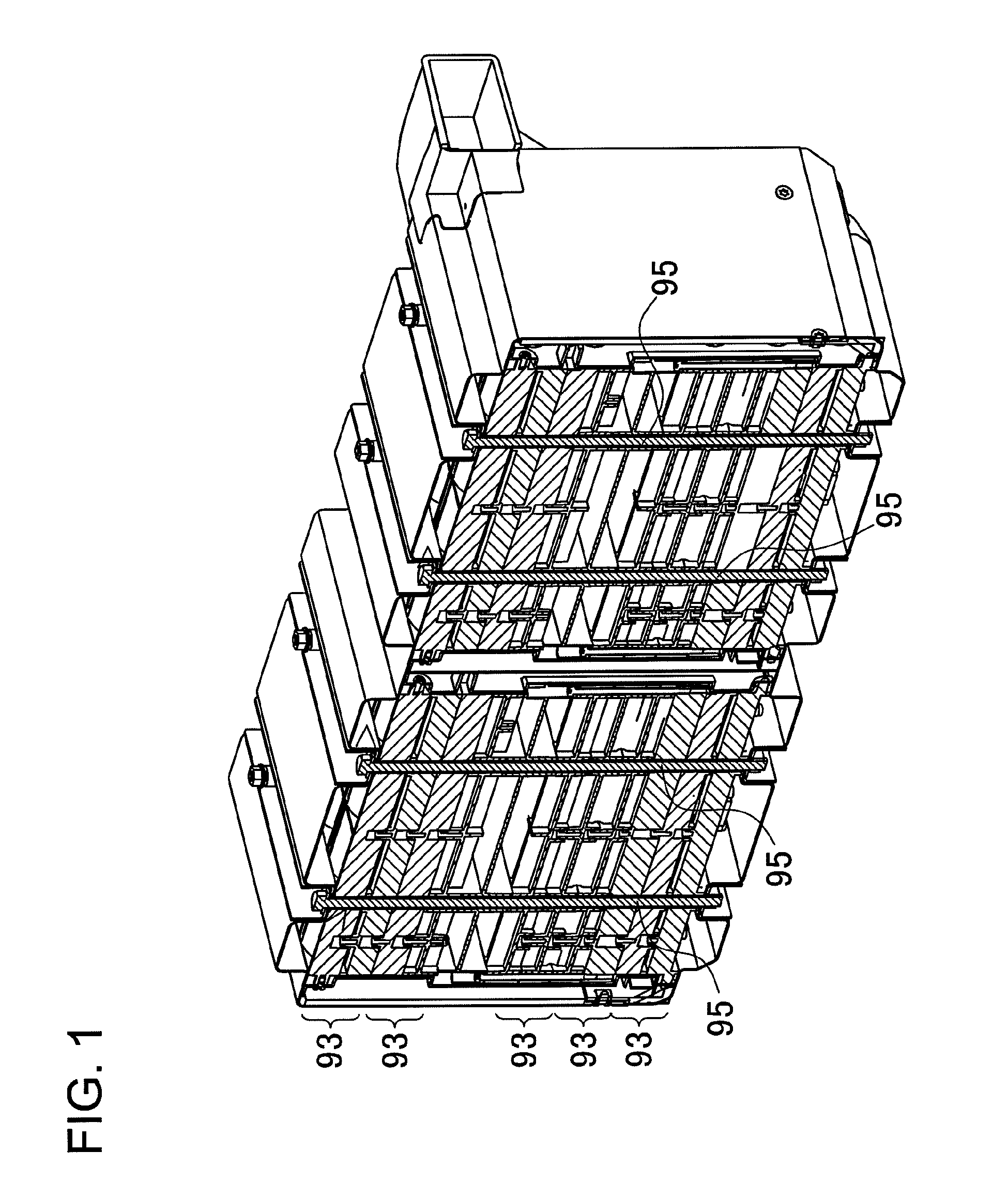 Battery system with battery holders