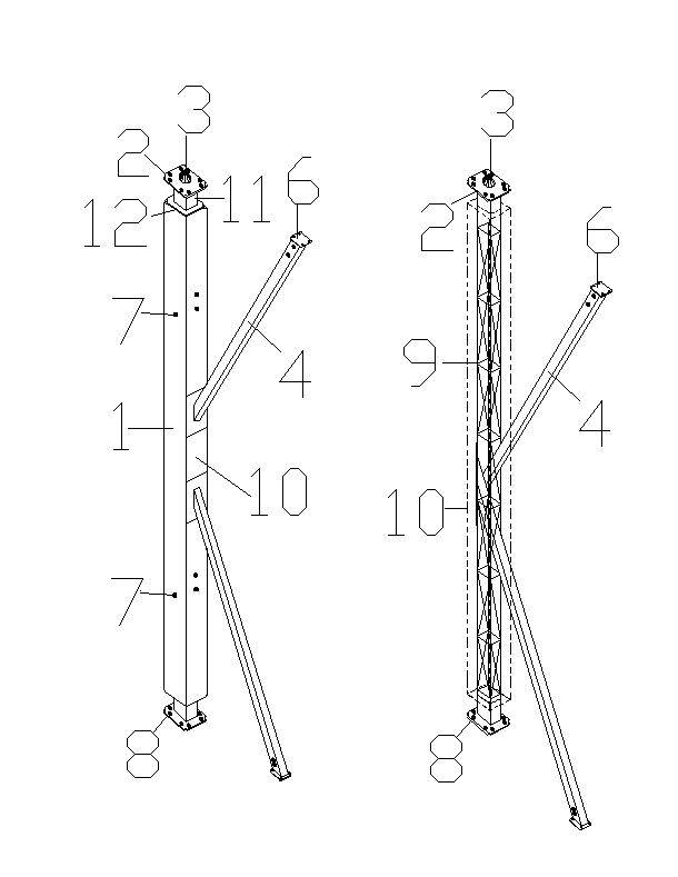 Unit combination with open structure