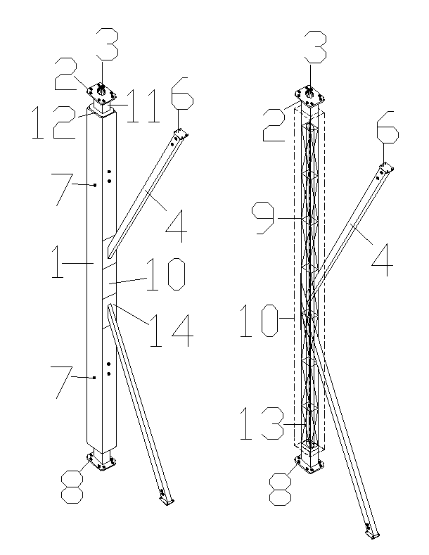 Unit combination with open structure