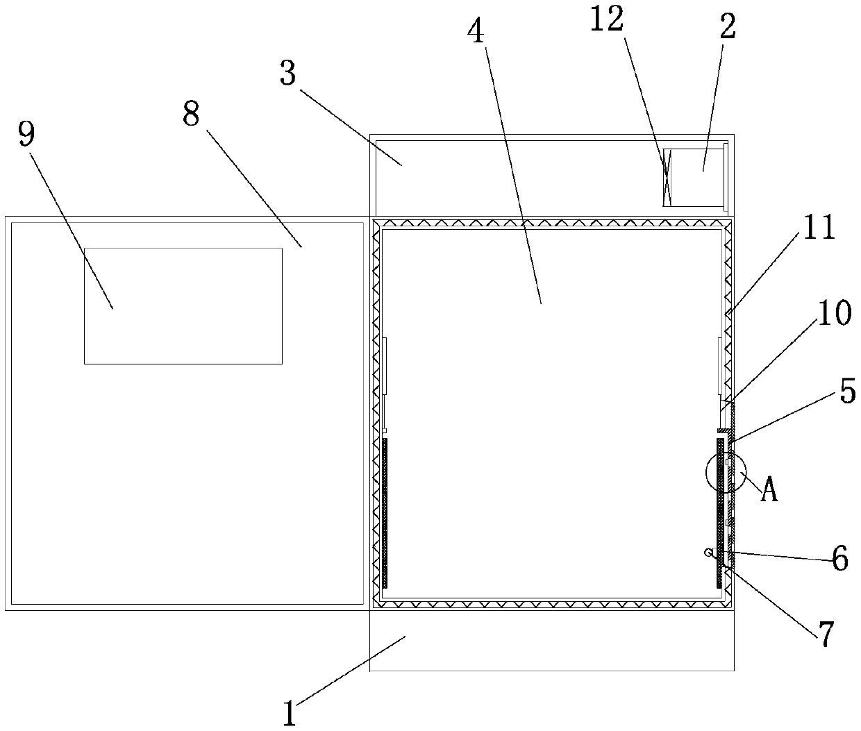 Power distribution control cabinet