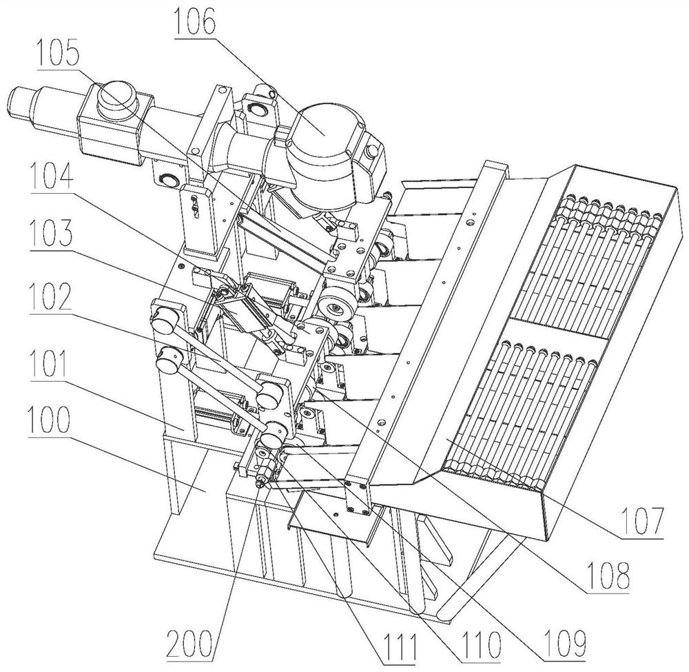 A roller pressing driving mechanism and a laser cleaning machine