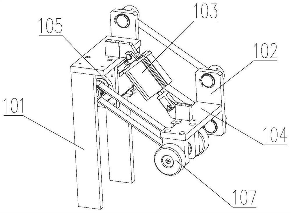 A roller pressing driving mechanism and a laser cleaning machine