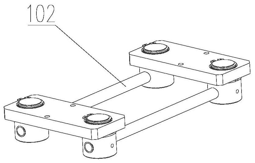 A roller pressing driving mechanism and a laser cleaning machine