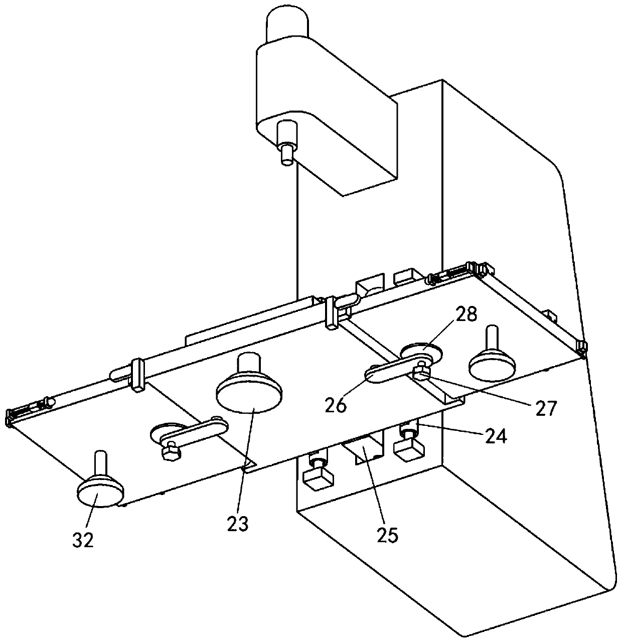 Lifting type drilling machine with machining platform capable of being folded and supported