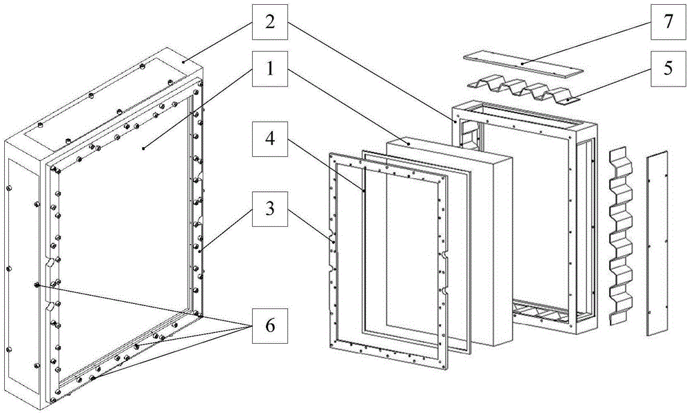 Precise assembling structure of large-aperture reflecting mirror used for inertial confinement fusion and pre-tightening method thereof