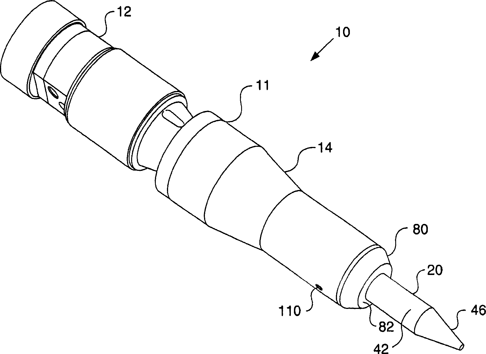 Shock absorber for the holding assembly of a reciprocating tool