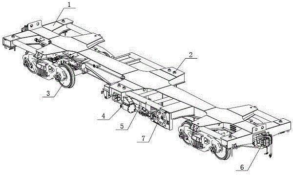 Railway nonstandard container transportation flatcar