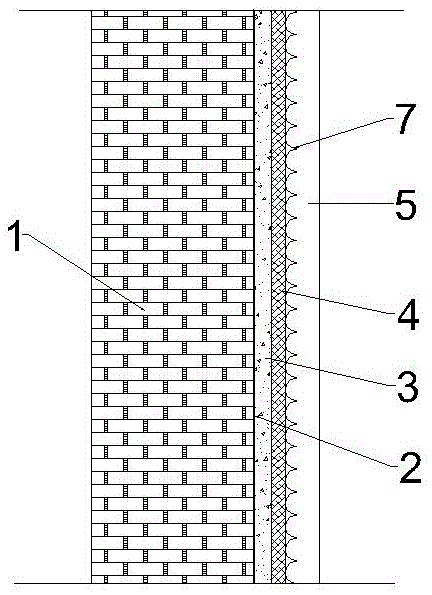 Building outer wall brick surface structure